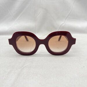 LAPIMA Catarina Round Sunglasses Golden Urucum Gradient 43-25